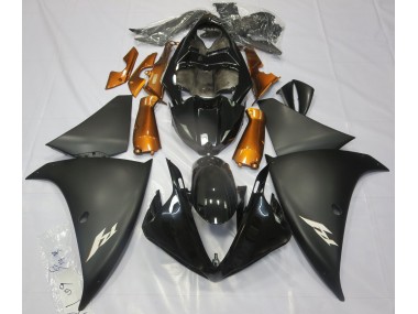 Aftermarket 2009-2011 Matte Black & Orange Yamaha R1 Motorcycle Fairings