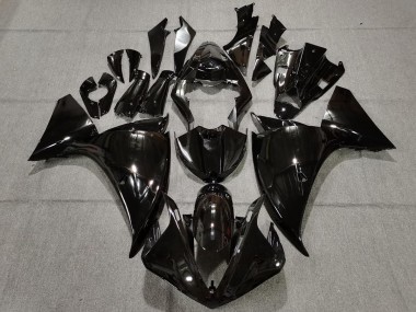 Aftermarket 2009-2011 Plain Gloss Black Yamaha R1 Motorcycle Fairings