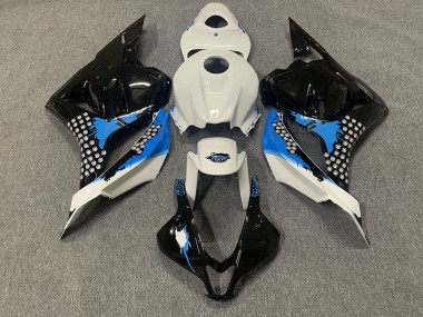 Aftermarket 2009-2012 Black Blue and White Honda CBR600RR Motorcycle Fairings