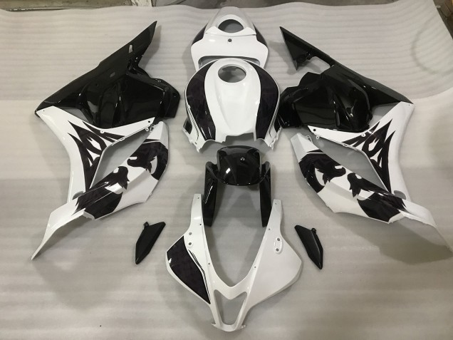 Aftermarket 2009-2012 Black / White Custom Honda CBR600RR Motorcycle Fairings