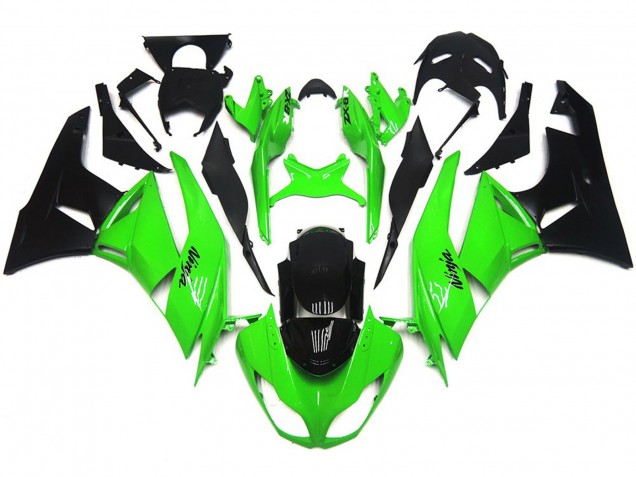 Aftermarket 2009-2012 Deep Gloss Green Sharp Kawasaki ZX6R Motorcycle Fairings