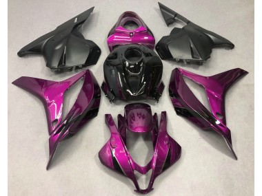 Aftermarket 2009-2012 Deep Pink with Black Honda CBR600RR Motorcycle Fairings