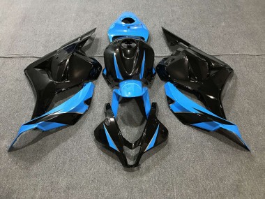 Aftermarket 2009-2012 Gloss Black & Sky Blue Honda CBR600RR Motorcycle Fairings