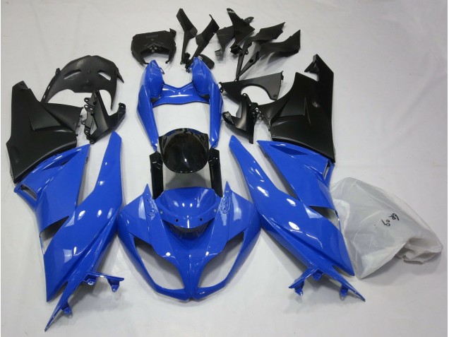 Aftermarket 2009-2012 Gloss Blue & Black Kawasaki ZX6R Motorcycle Fairings