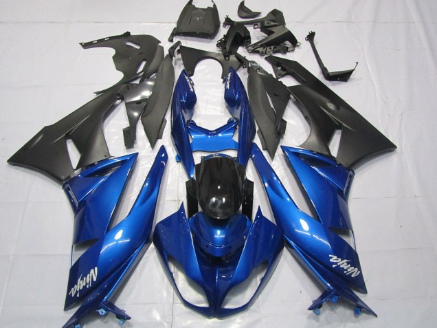 Aftermarket 2009-2012 Gloss Blue Kawasaki ZX6R Motorcycle Fairings