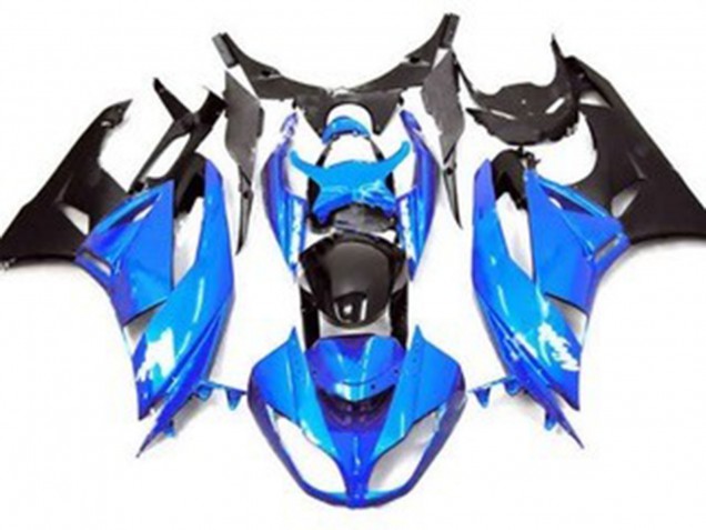 Aftermarket 2009-2012 Gloss Blue Style Kawasaki ZX6R Motorcycle Fairings