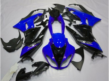 Aftermarket 2009-2012 Gloss Blue and Black Kawasaki ZX6R Motorcycle Fairings