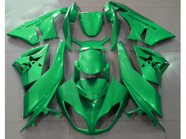 Aftermarket 2009-2012 Gloss Green & Custom Kawasaki ZX6R Motorcycle Fairings