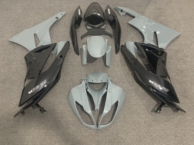 Aftermarket 2009-2012 Gloss Grey and Black Kawasaki ZX6R Motorcycle Fairings