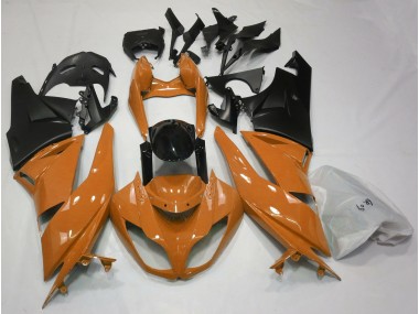 Aftermarket 2009-2012 Gloss Orange & Black Kawasaki ZX6R Motorcycle Fairings