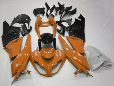 Aftermarket 2009-2012 Gloss Orange & Black Kawasaki ZX6R Motorcycle Fairings