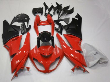 Aftermarket 2009-2012 Gloss Red & Black Kawasaki ZX6R Motorcycle Fairings