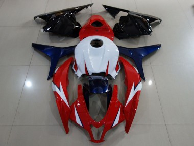 Aftermarket 2009-2012 Gloss Red / White Honda CBR600RR Motorcycle Fairings