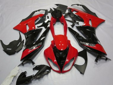 Aftermarket 2009-2012 Gloss Red and Black Kawasaki ZX6R Motorcycle Fairings
