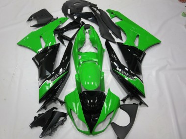 Aftermarket 2009-2012 Green Black Kawasaki ZX6R Motorcycle Fairings