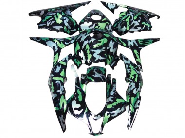 Aftermarket 2009-2012 Green Snow Camo Honda CBR600RR Motorcycle Fairings