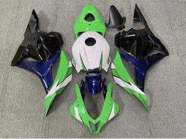 Aftermarket 2009-2012 Green and White Honda CBR600RR Motorcycle Fairings