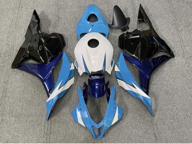 Aftermarket 2009-2012 Light Blue and White Honda CBR600RR Motorcycle Fairings