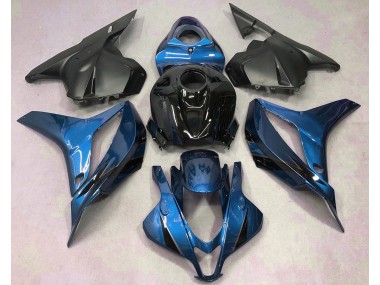 Aftermarket 2009-2012 Light Blue with Black Honda CBR600RR Motorcycle Fairings