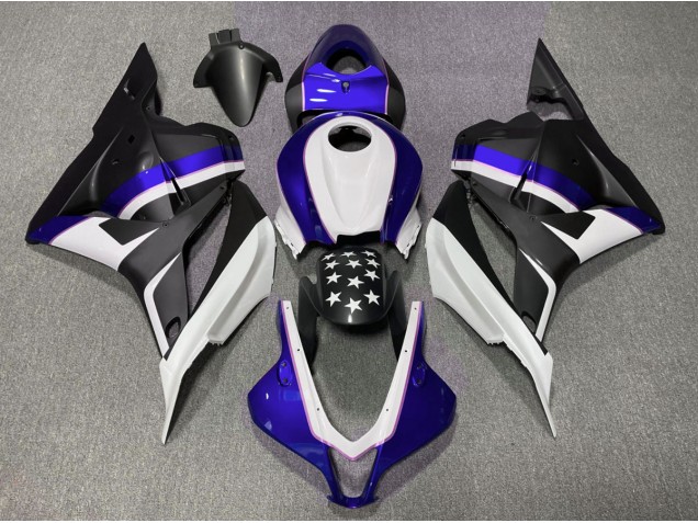 Aftermarket 2009-2012 Matte Black and Dark Blue Star Honda CBR600RR Motorcycle Fairings