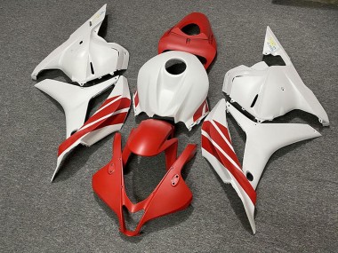 Aftermarket 2009-2012 Matte Red / White Honda CBR600RR Motorcycle Fairings