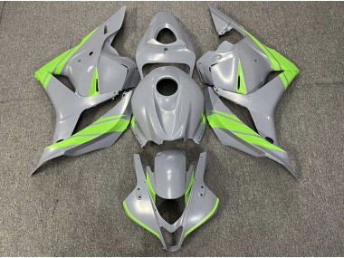 Aftermarket 2009-2012 Nardo Gray and Green Honda CBR600RR Motorcycle Fairings