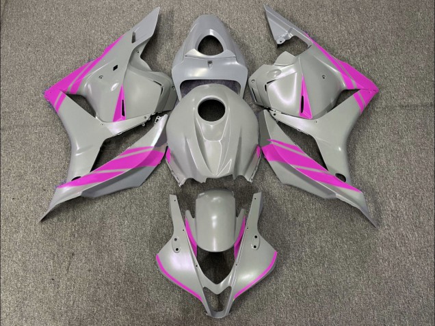 Aftermarket 2009-2012 Nardo Gray and Pink Honda CBR600RR Motorcycle Fairings