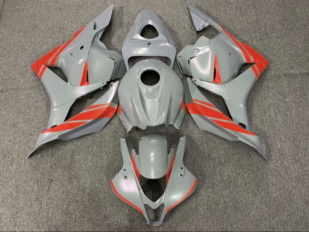 Aftermarket 2009-2012 Nardo Gray and Red Honda CBR600RR Motorcycle Fairings