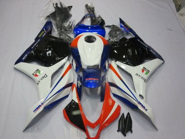 Aftermarket 2009-2012 Orange and Blue Honda CBR600RR Motorcycle Fairings