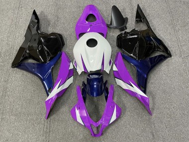 Aftermarket 2009-2012 Purple and White Honda CBR600RR Motorcycle Fairings