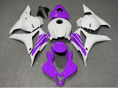 Aftermarket 2009-2012 Purple and White Side Stripe Honda CBR600RR Motorcycle Fairings