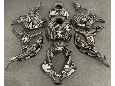 Aftermarket 2009-2012 Tan and Silver Camo Honda CBR600RR Motorcycle Fairings