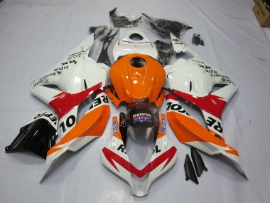 Aftermarket 2009-2012 White Repsol Honda CBR600RR Motorcycle Fairings