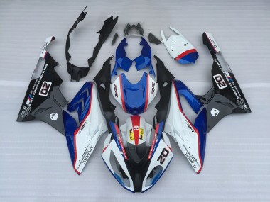 Aftermarket 2009-2018 Blue and White Style OEM BMW S1000RR Motorcycle Fairings