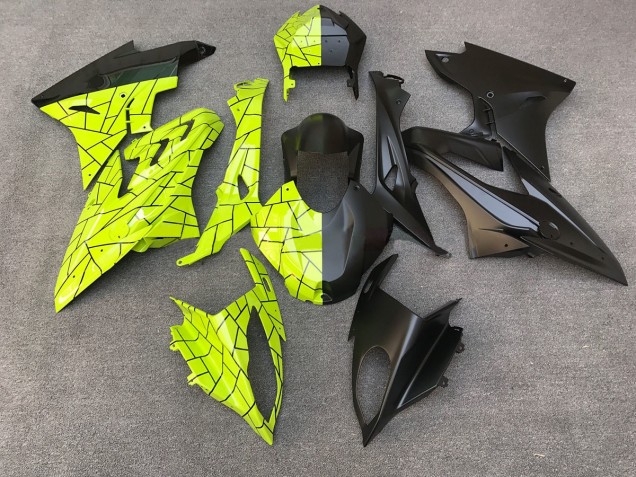 Aftermarket 2009-2018 Bright Yellow and Matte Black BMW S1000RR Motorcycle Fairings