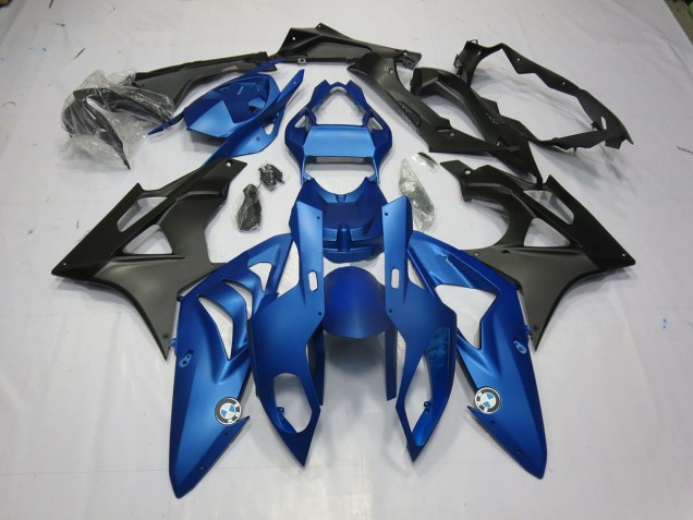 Aftermarket 2009-2016 Matte Blue and Black BMW S1000RR Motorcycle Fairings