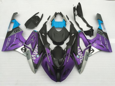 Aftermarket 2009-2018 Matte Purple and Blue BMW S1000RR Motorcycle Fairings