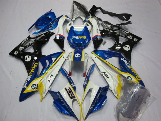 Aftermarket 2009-2016 Yellow blue BMW S1000RR Motorcycle Fairings