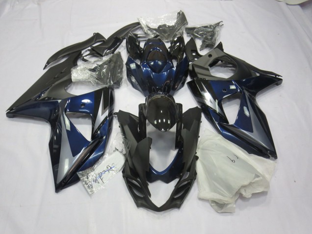 Aftermarket 2009-2016 Blue Silver and Black Suzuki GSXR 1000 Motorcycle Fairings