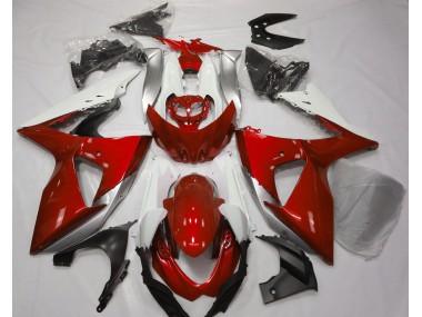 Aftermarket 2009-2016 Gloss Red & White Suzuki GSXR 1000 Motorcycle Fairings