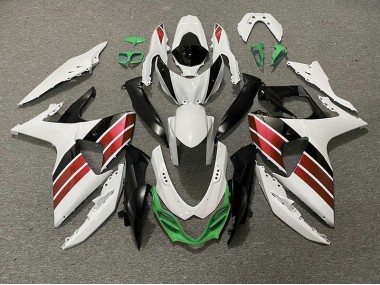 Aftermarket 2009-2016 Gloss White Red Black and Green Suzuki GSXR 1000 Motorcycle Fairings