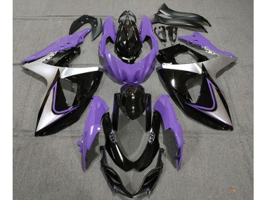 Aftermarket 2009-2016 Purple Silver and Black Suzuki GSXR 1000 Motorcycle Fairings