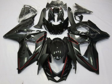 Aftermarket 2009-2016 Silver Black and Red Suzuki GSXR 1000 Motorcycle Fairings