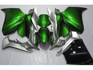 Aftermarket 2010-2013 Deep Green and Silver Honda VFR1200 Motorcycle Fairings