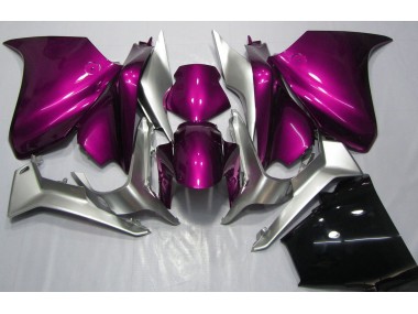 Aftermarket 2010-2013 Deep Pink and Silver Honda VFR1200 Motorcycle Fairings