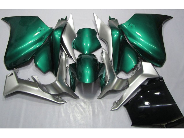 Aftermarket 2010-2013 Seafoam Green and Silver Honda VFR1200 Motorcycle Fairings