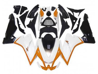 Aftermarket 2010-2015 Gloss White & Orange Aprilia RSV4 1000 Motorcycle Fairings