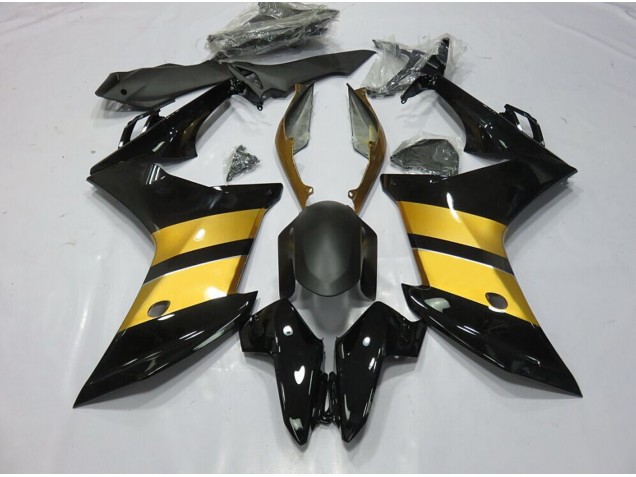 Aftermarket 2011-2012 Gold Black CBR Design Honda CBR600F Motorcycle Fairings