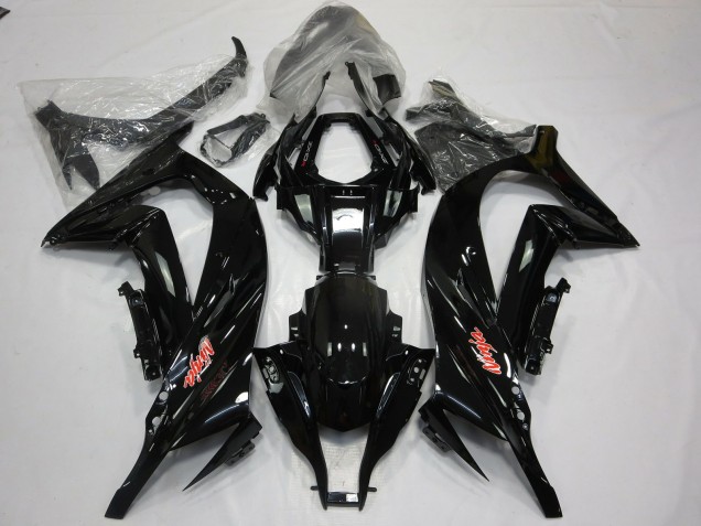 Aftermarket 2011-2015 Gloss Black Red Kawasaki ZX10R Motorcycle Fairings