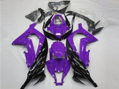 Aftermarket 2011-2015 Gloss Purple and Black Kawasaki ZX10R Motorcycle Fairings